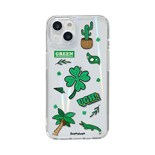 BW22002i13GN [ブギウギ オーロラケース for iPhone 13 Green]