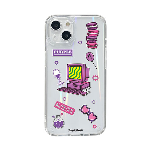 BOOGIE WOOGIE BW22004i13PL [ブギウギ オーロラケース for iPhone 13 PurpleL]