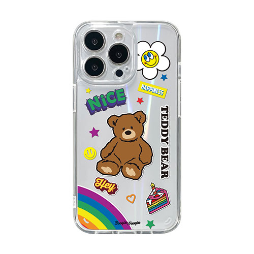 BOOGIE WOOGIE BW22006i13P [ブギウギ オーロラケース for iPhone 13 Pro Teddy Bear]