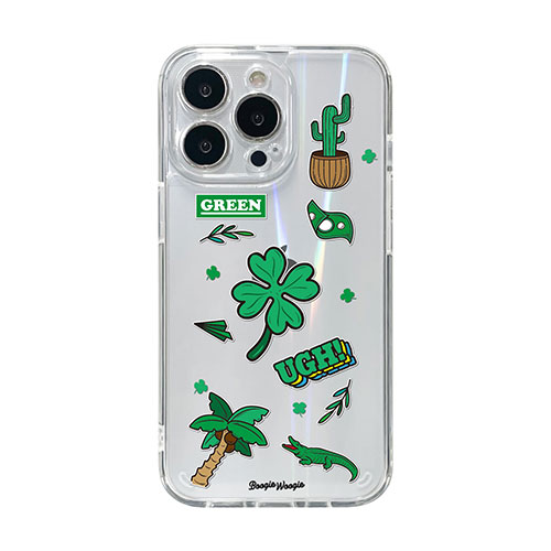 BW22010i13PGN [ブギウギ オーロラケース for iPhone 13 Pro Green]