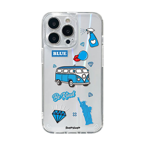 BOOGIE WOOGIE BW22011i13PBL [ブギウギ オーロラケース for iPhone 13 Pro Blue]