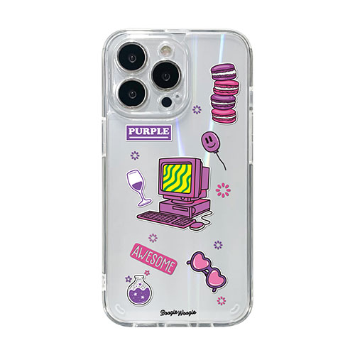 BOOGIE WOOGIE BW22012i13PPL [ブギウギ オーロラケース for iPhone 13 Pro Purple]