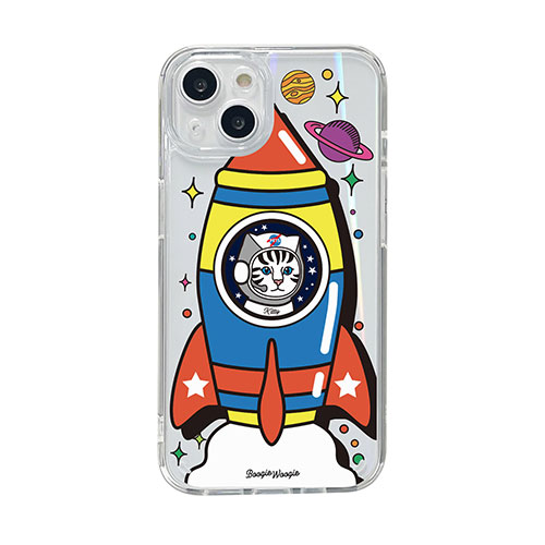 BOOGIE WOOGIE BW24097i14 [オーロラケース for iPhone 14 Kitty Rocket 背面カバー型]