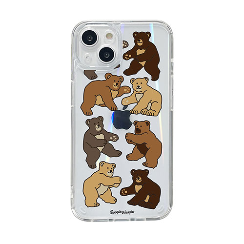 BOOGIE WOOGIE BW24104i14 [オーロラケース for iPhone 14 BEAR×BEAR 背面カバー型]