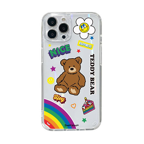 BOOGIE WOOGIE BW24106i14P [オーロラケース for iPhone 14 Pro Teddy Bear 背面カバー型]