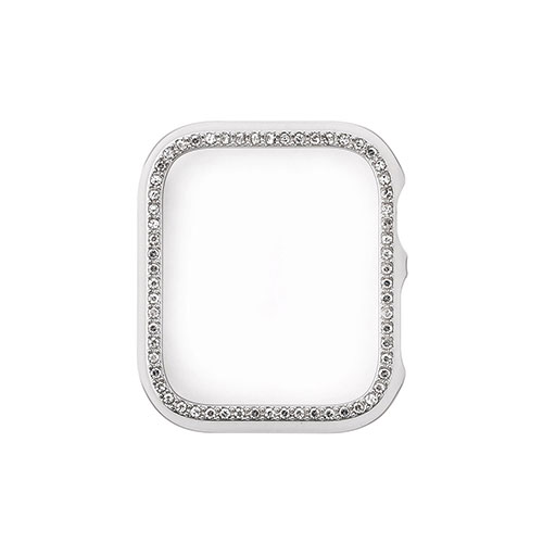 WEARPLANET WP23108AWSV [ラインストーンハードケース for Apple Watch 44mm シルバー]