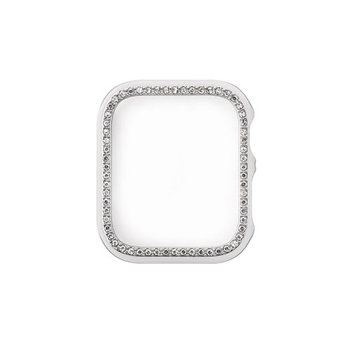 WEARPLANET WP23112AWSV [ラインストーンハードケース for Apple Watch 40mm シルバー]