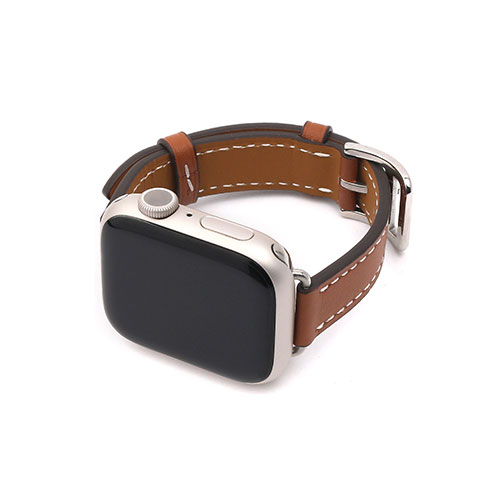WEARPLANET WP23146AW [Slim Line クラシック本革バンド for Apple Watch 41/40/38mm メープルブラウン]