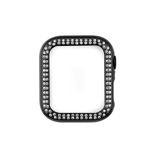 WEARPLANET WP23226AWBK [ラインストーンハードケース de luxe for Apple Watch 40 ブラック]