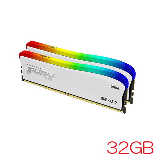 キングストン KF436C18BWAK2/32 [32GB kit (16GBx2) FURY Beast RGB SE DDR4-3600 1Rx8 CL18-22-22 1.35V XMP]