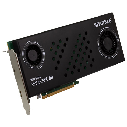 SPARKLE PCIe GEN4 QUAD M.2 RISER CARD [4x NVMe M.2 PCIe 4.0 x16]