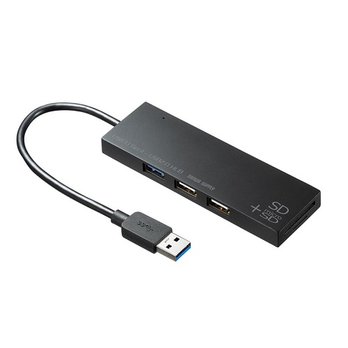 サンワサプライ USB-3HC316BKN [USB3.1+2.0コンボハブ カードリーダー付き(ブラック)]