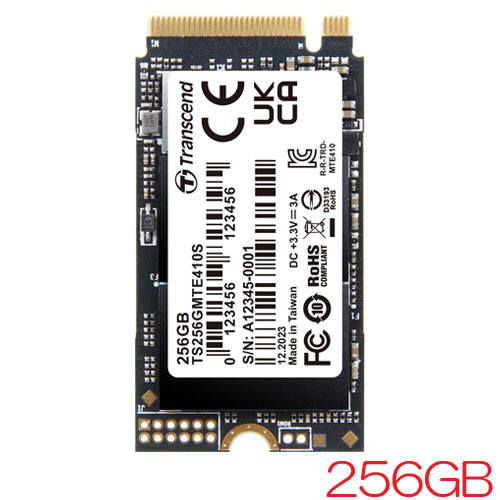 トランセンド TS256GMTE410S [256GB M.2 PCIe SSD 310S NVMe Gen4 x4 Type 2242 M Key 3D TLC NAND 150TBW 5年保証]