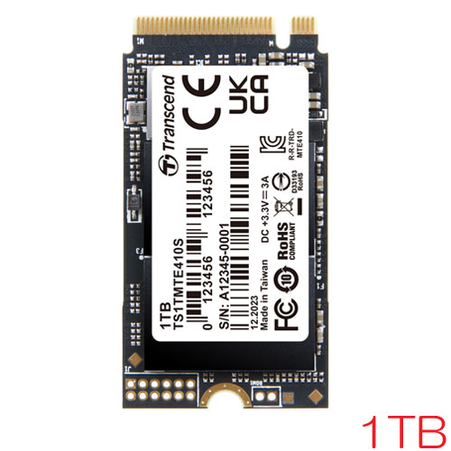 TS1TMTE410S [1TB M.2 PCIe SSD 310S NVMe Gen4 x4 Type 2242 M Key 3D TLC NAND 600TBW 5年保証]