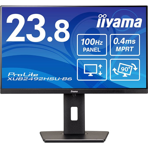 イーヤマ ProLite XUB2492HSU-B6 [23.8型液晶ディスプレイ/1920×1080/HDMI、DisplayPort/IPS方式/昇降/回転]
