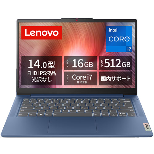 レノボ・ジャパン 83EL003EJP [Lenovo IdeaPad Slim 3i Gen 8 (i7-13620H 16GB SSD512GB Win11Home 14.0 2年保証 Blue)]