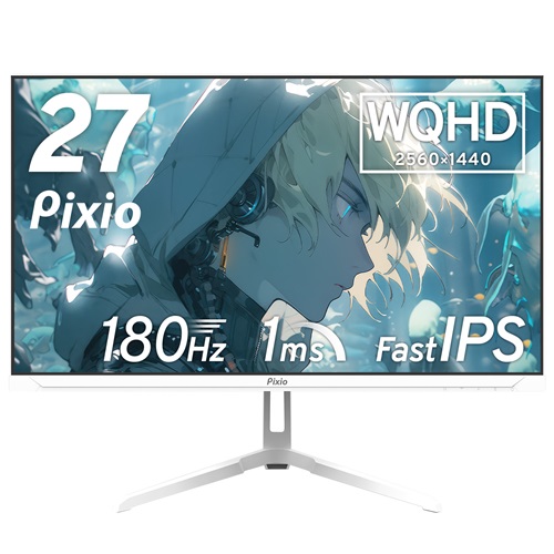 Pixio PX278WAVEW-O [PX278 Wave White ゲーミングモニター 27インチ 180Hz WQHD IPS]