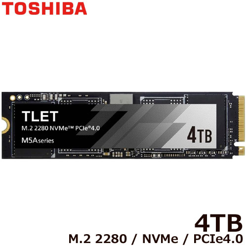 東芝エルイートレーディング TLD-M5A04T4ML [内蔵SSD TLD-M5A 4TB PCIe Gen4x4 M.2 2280]