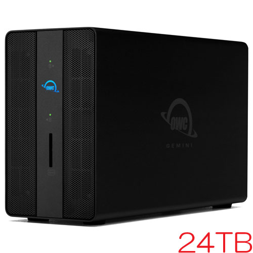 OWC OWCTB3GM000H24 [24TB (2 x 12TB) Thunderbolt 3 Dock付 外付HDD OWC Gemini Thunderbolt 3接続 3年保証]