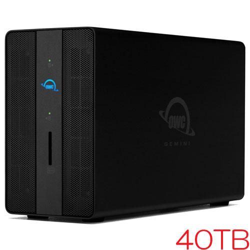 OWC OWCTB3GM000H40 [40TB (2 x 20TB) Thunderbolt 3 Dock付 外付HDD OWC Gemini Thunderbolt 3接続 3年保証]