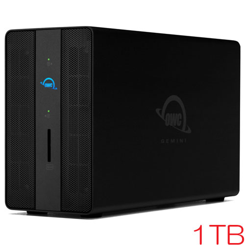 OWC OWCTB3GM000S01 [1TB (2 x 480GB) Thunderbolt 3 Dock付 外付SSD OWC Gemini Thunderbolt 3接続 3年保証]