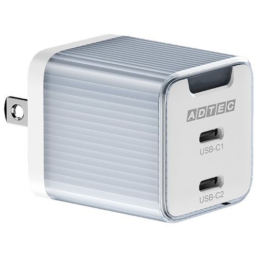 アドテック APD-V045C2-BL [PD充電器 最大45W Type-C×2、PD3.0対応 ブルー]