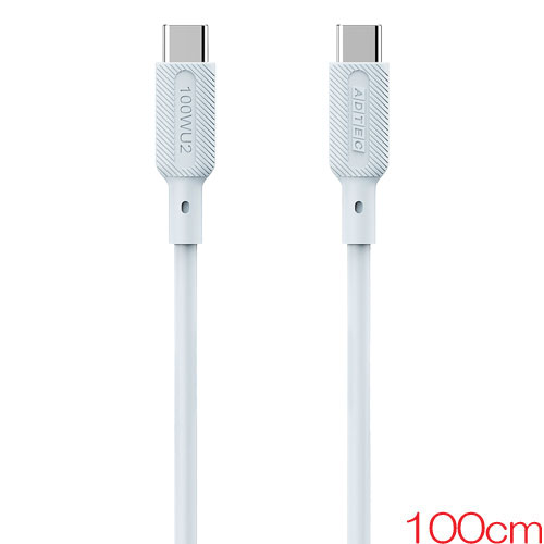 アドテック APC-V1010SCC-U2-BL [PD 100W充電対応 eMarker搭載 USB 2.0 Type-C to Type-C ケーブル 100cm ブルー]
