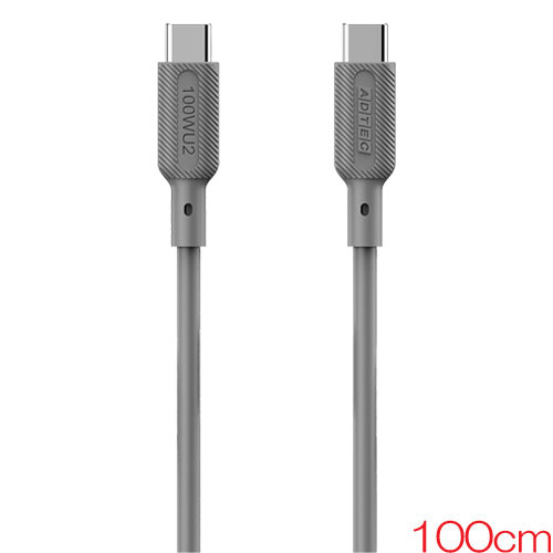 アドテック APC-V1010SCC-U2-BK [PD 100W充電対応 eMarker搭載 USB 2.0 Type-C to Type-C ケーブル 100cm ブラック]