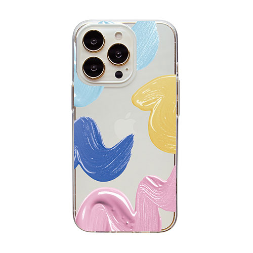 dparks DS24160i14P [ソフトクリアケース for iPhone 14 Pro Paints 背面カバー型]