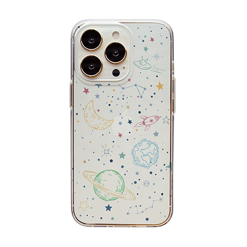 dparks DS24159i14P [ソフトクリアケース for iPhone 14 Pro COSMOS 背面カバー型]
