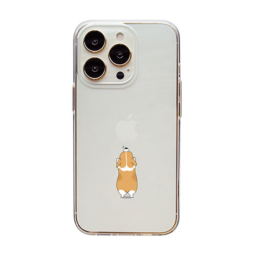 dparks DS24150i14P [ソフトクリアケース for iPhone 14 Pro イヌ 背面カバー型]