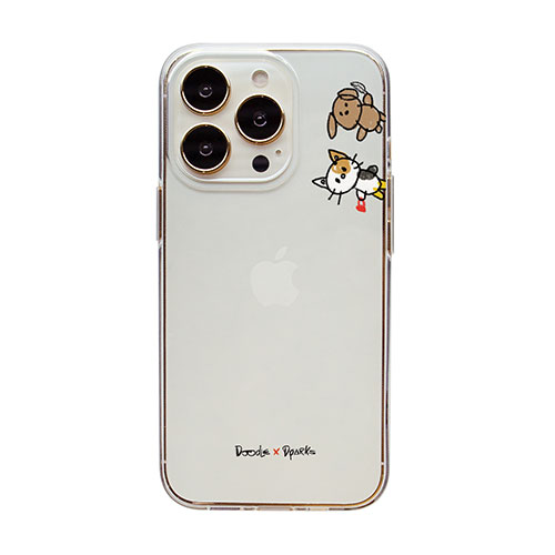 dparks DS24148i14P [ソフトクリアケース for iPhone 14 Pro おでかけ 背面カバー型]