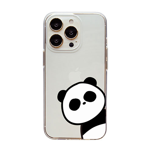 dparks DS24147i14P [ソフトクリアケース for iPhone 14 Pro パンダ 背面カバー型]