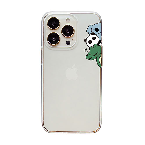 dparks DS24145i14P [ソフトクリアケース for iPhone 14 Pro のぞき 背面カバー型]