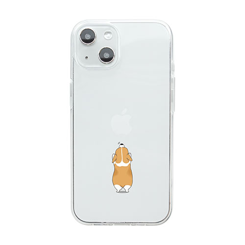 dparks DS24123i14 [ソフトクリアケース for iPhone 14 イヌ 背面カバー型]