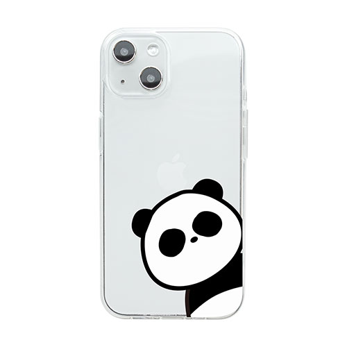 dparks DS24120i14 [ソフトクリアケース for iPhone 14 パンダ 背面カバー型]