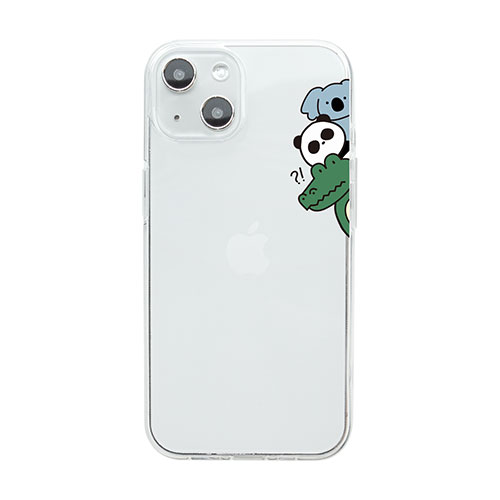 dparks DS24118i14 [ソフトクリアケース for iPhone 14 のぞき 背面カバー型]