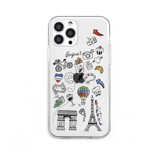 dparks DS21186i13P [ソフトクリアケース for iPhone 13 Pro I LOVE PARIS DS]
