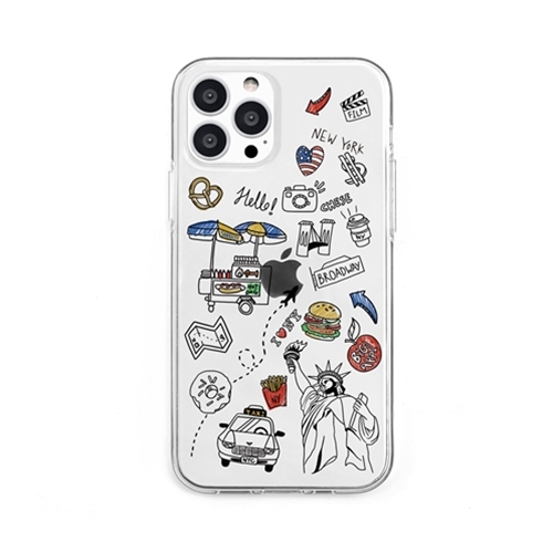 dparks DS21185i13P [ソフトクリアケース for iPhone 13 Pro I LOVE NEWYORK]