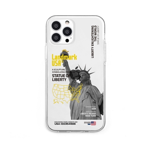 dparks DS21183i13P [ソフトクリアケース for iPhone 13 Pro LANDMARK-USA]