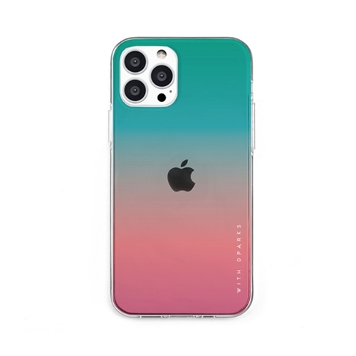 dparks DS21181i13P [ソフトクリアケース for iPhone 13 Pro グラデーション アップルミント]