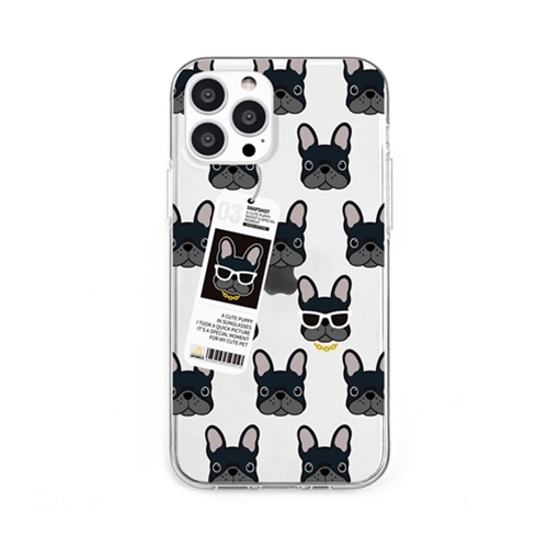dparks DS21179i13P [ソフトクリアケース for iPhone 13 Pro bulldog]