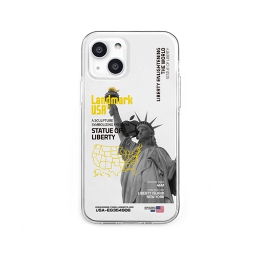 dparks DS21117i13MN [ソフトクリアケース for iPhone 13 mini LANDMARK-USA]