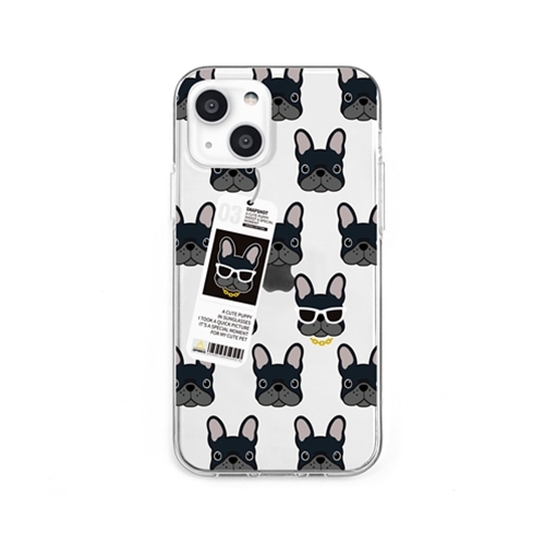 dparks DS21112i13MN [ソフトクリアケース for iPhone 13 mini bulldog]