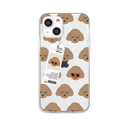 dparks DS21147i13 [ソフトクリアケース for iPhone 13 poodle]