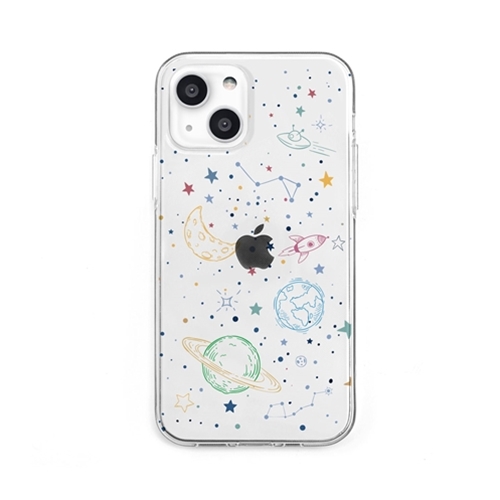 dparks DS21144i13 [ソフトクリアケース for iPhone 13 COSMOS]