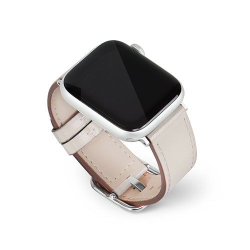 EGARDEN EG24862AWGR [スクエアバックル本革バンド for Apple Watch 49/45/44/42mm ウォームグレー]