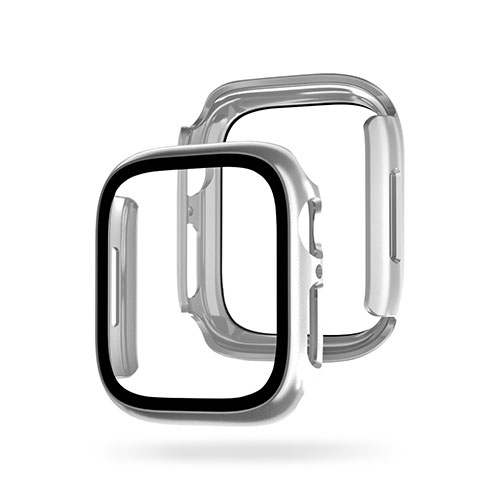 EGARDEN EG24885AWSV [ガラスフィルム一体型ケース for Apple Watch 41mm シルバー]