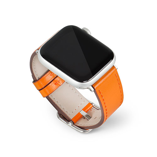 EGARDEN EG24866AWMD [スクエアバックル本革バンド for Apple Watch 41/40/38mm マンダリン]