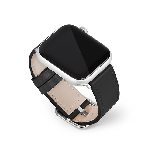 EGARDEN EG24863AWBK [スクエアバックル本革バンド for Apple Watch 41/40/38mm ブラック]